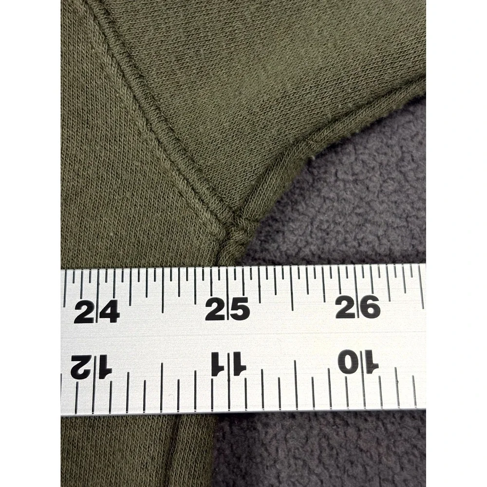 Wild Fable Cropped Sweatshirt Womens 2XL Olive Green Fleece Lined Cotton Hooded - Picture 6 of 6